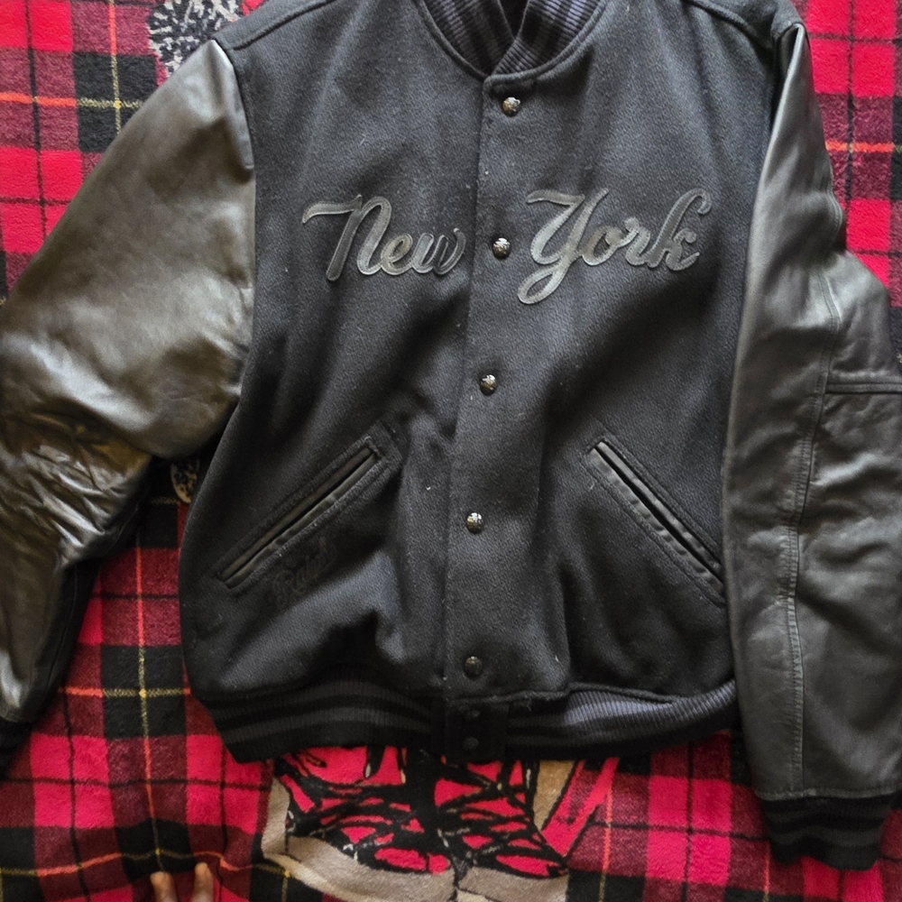 Yankees Polo Ralph Lauren Black Varsity Jacket
